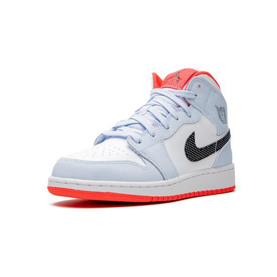 Air Jordan 1 Mid Outfit Blue White Red Jordan Sneakers