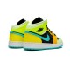 Air Jordan 1 Mid Outfit Gs Aurora Green Optic Yellow Jordan Sneakers