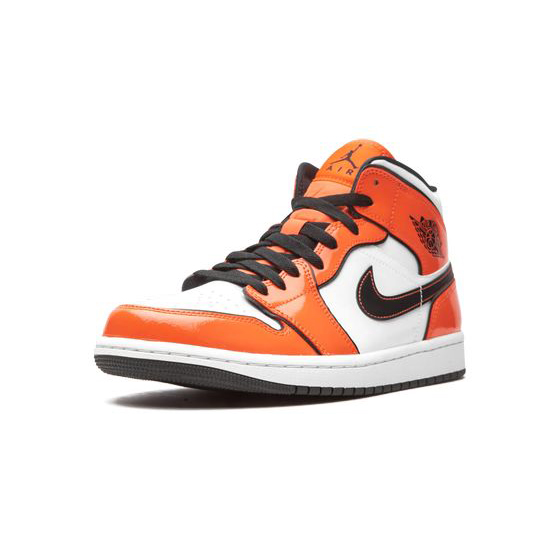 Air Jordan 1 Mid Outfit Turf Orange Patent Jordan Sneakers
