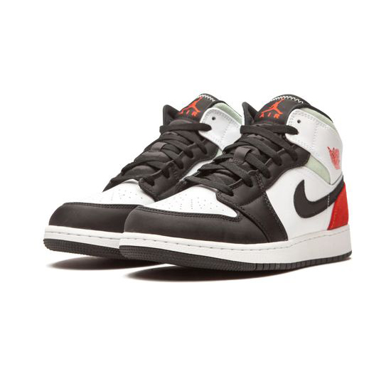 Air Jordan 1 Mid Outfit White Red Black Jordan Sneakers