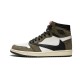 Air Jordan 1 High Outfit Travis Scott White Brown AJ1 Women Men Shoes CD4487 100