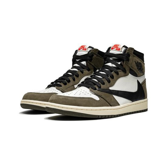 Air Jordan 1 High Outfit Travis Scott White Brown AJ1 Women Men Shoes CD4487 100