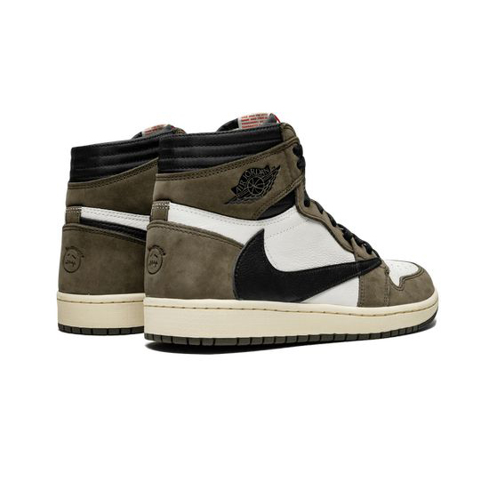 Air Jordan 1 High Outfit Travis Scott White Brown AJ1 Women Men Shoes CD4487 100