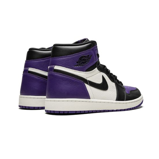 Air Jordan 1 Retro High Outfit Outfit Court Purple White Black Women Men AJ1 555088 501