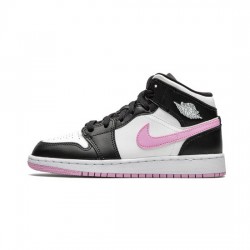 Air Jordan 1 Mid Outfit White Black Light Arctic Pink Jordan Sneakers