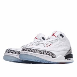 Air Jordan 3 Retro Outfit Free Throw Line White Cement 923096 101 Mens AJ3 Jordan Sneakers