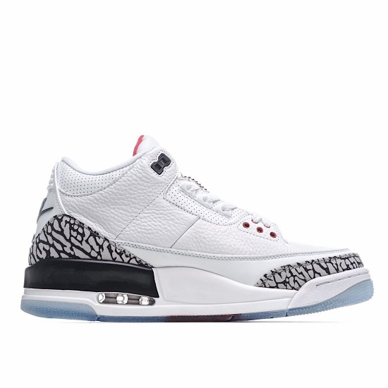 Air Jordan 3 Retro Outfit Free Throw Line White Cement 923096 101 Mens AJ3 Jordan Sneakers