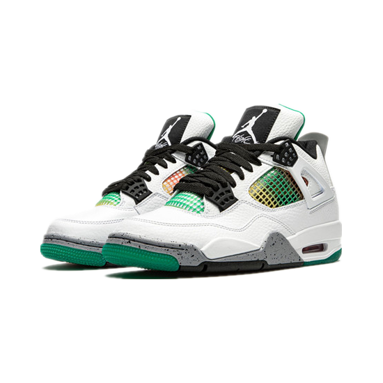 Air Jordan 4 Outfit Do The Right Thing White Black Green Jordan Sneakers