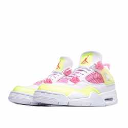 Air Jordan 4 Retro Outfit White Lemon Pink CV7808 100 Womens AJ4 Jordan Sneakers
