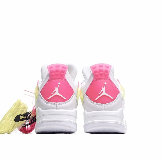 Air Jordan 4 Retro Outfit White Lemon Pink CV7808 100 Womens AJ4 Jordan Sneakers