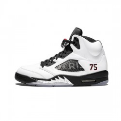 Air Jordan 5 Retro Outfit Paris Saint Germain White Jordan Sneakers