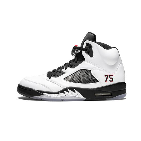 Air Jordan 5 Retro Outfit Paris Saint Germain White Jordan Sneakers
