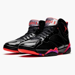 Wmns/Men Air Jordan 7 Retro Black Patent 313358-006 AJ7 Shoes