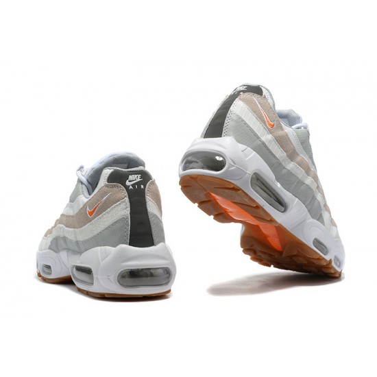 Air Max 95 TT Men Sports Shoes White Grey and Orange DM0011-100 