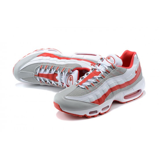 Air Max 95 TT Men Sports Shoes White Red and Grey