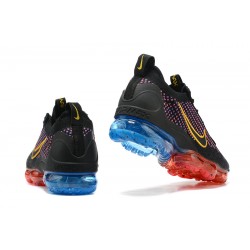 Air VaporMax 2021 Flyknit Women/Men Sports Shoes Black Red and Blue