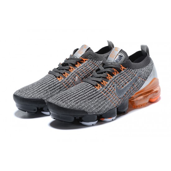 Air VaporMax Flyknit 3 Women/Men Sports Shoes Grey Orange AJ6900-024