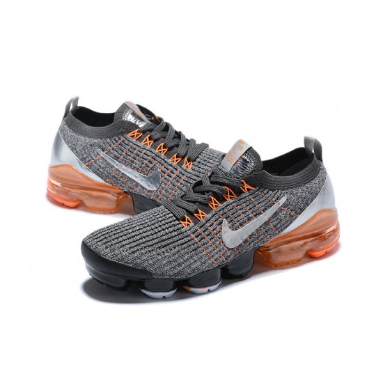 Air VaporMax Flyknit 3 Women/Men Sports Shoes Grey Orange AJ6900-024
