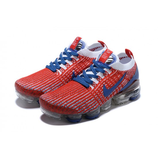Air VaporMax Flyknit 3 Women/Men Sports Shoes Red Blue CW5585-100