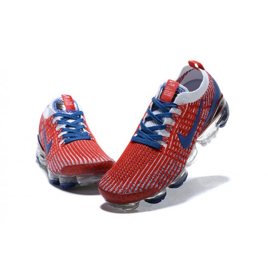 Air VaporMax Flyknit 3 Women/Men Sports Shoes Red Blue CW5585-100