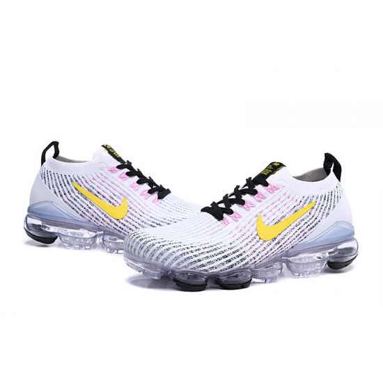 Air VaporMax Flyknit 3 Women/Men Sports Shoes White Yellow AJ6900-103